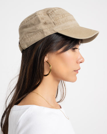 Washed Army Cap Billie Sand - Things I Like Things I Love