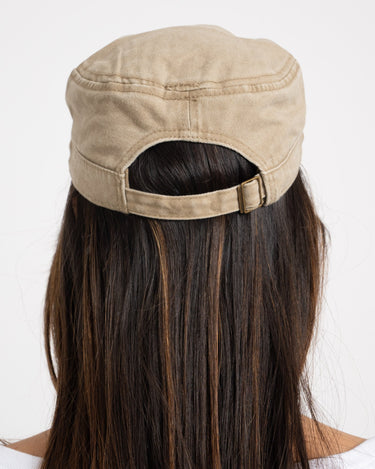 Washed Army Cap Billie Sand - Things I Like Things I Love