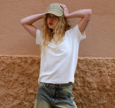 Washed Army Cap Billie Sand - Things I Like Things I Love