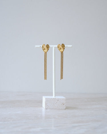 Waterfall Hearts Earrings Goud - Things I Like Things I Love