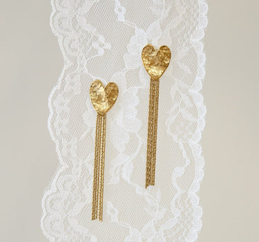 Waterfall Hearts Earrings Goud - Things I Like Things I Love