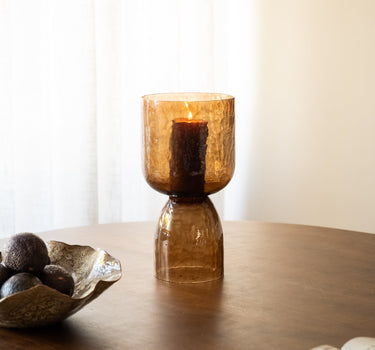 Waxinelichthouder Bexa Glass Bruin - Things I Like Things I Love