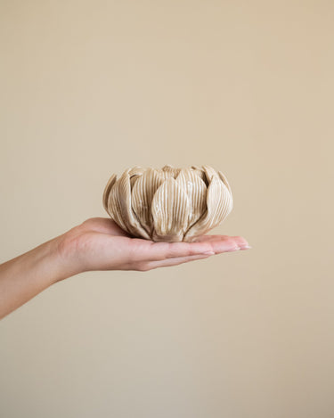 Waxinelichthouder Bloem Beige - Things I Like Things I Love