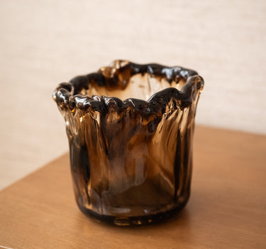 Waxinelichthouder Myron Glas Bruin - Things I Like Things I Love