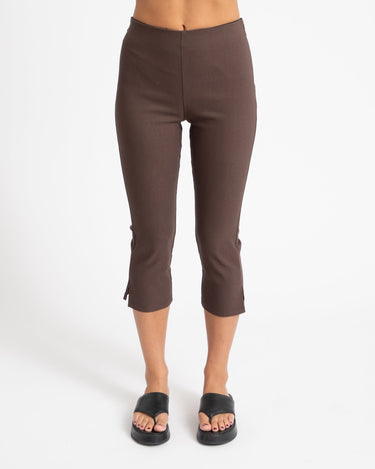 Wayne Capri Pants Chocolate Brown - Things I Like Things I Love