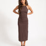 Wayne Mia Long Dress Chocolate Brown - Things I Like Things I Love