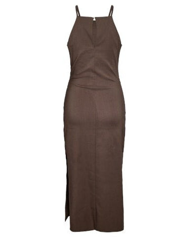 Wayne Mia Long Dress Chocolate Brown - Things I Like Things I Love