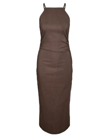 Wayne Mia Long Dress Chocolate Brown - Things I Like Things I Love