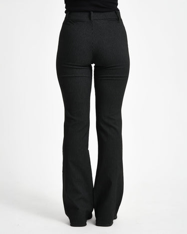 Wayne Striped Flared Pants Black Morel - Things I Like Things I Love