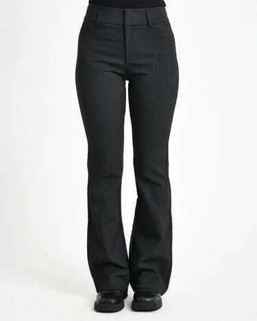 Wayne Striped Flared Pants Black Morel - Things I Like Things I Love