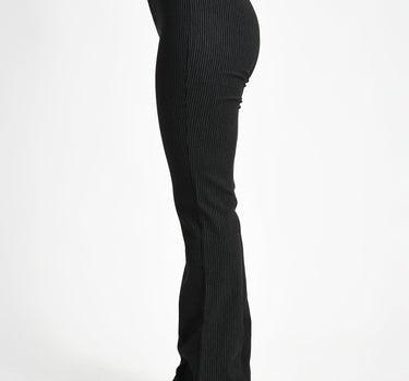 Wayne Striped Flared Pants Black Morel - Things I Like Things I Love