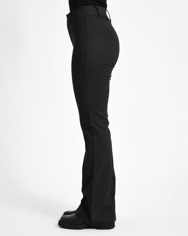 Wayne Striped Flared Pants Black Morel - Things I Like Things I Love
