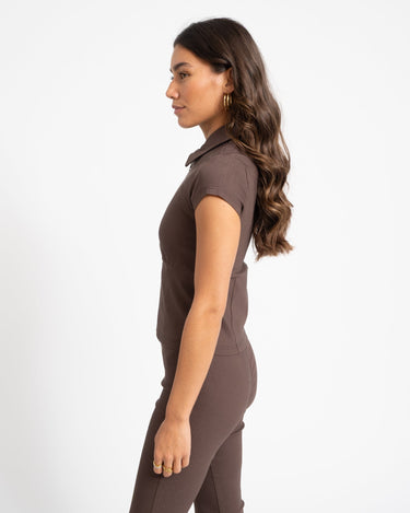Wayne Zip Top Chocolate Brown - Things I Like Things I Love