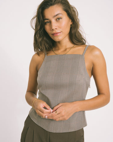 Wera Check Top Toasted Coconut - Things I Like Things I Love