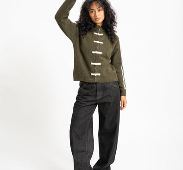 Willow Knitted Vest Olive Groen - Things I Like Things I Love