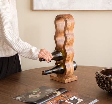 Wine Rack Edolo Brown Wood - Things I Like Things I Love