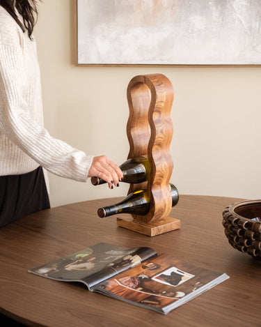 Wine Rack Edolo Brown Wood - Things I Like Things I Love