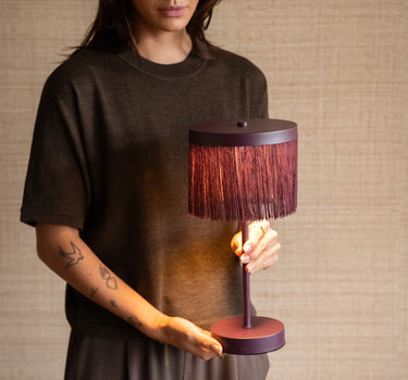 Wireless Table Lamp Donna Aubergine - Things I Like Things I Love