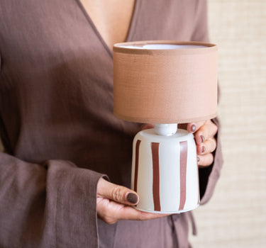 Wireless Table Lamp Lily Brown - Things I Like Things I Love