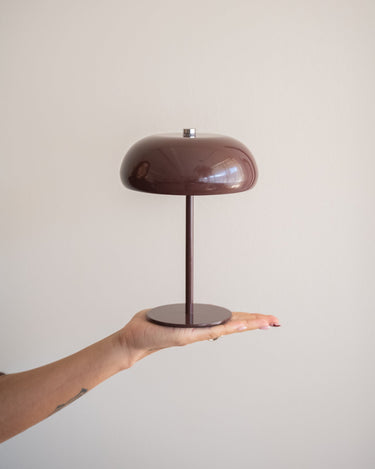 Wireless Table Lamp Margate Burgundy / Brown - Things I Like Things I Love