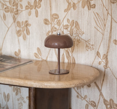 Wireless Table Lamp Margate Burgundy / Brown - Things I Like Things I Love