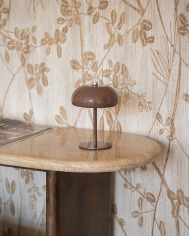 Wireless Table Lamp Margate Burgundy / Brown - Things I Like Things I Love