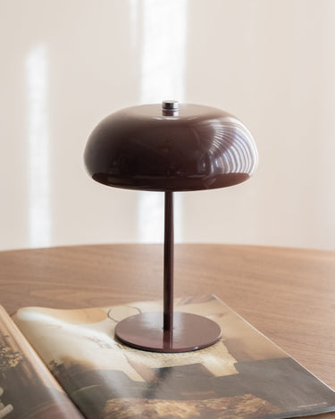 Wireless Table Lamp Margate Burgundy / Brown - Things I Like Things I Love