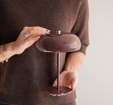 Wireless Table Lamp Margate Burgundy / Brown - Things I Like Things I Love