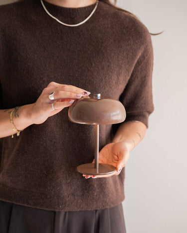 Wireless Table Lamp Margate Burgundy / Brown - Things I Like Things I Love