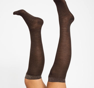 Wool/Silk Knee Socks Brown - Things I Like Things I Love