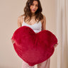 X - Large Cushion Heart Plush Burgundy - Things I Like Things I Love