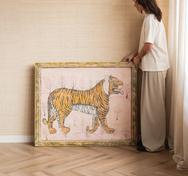 X - Large Wall Art Tiger Antique - Things I Like Things I Love