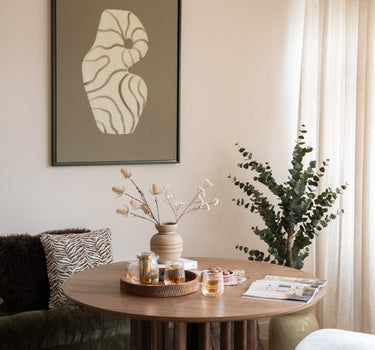 X - Large Wall Art Vivid Vase Olive Green - Things I Like Things I Love