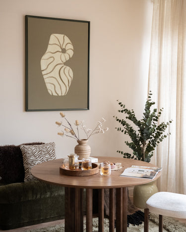 X - Large Wall Art Vivid Vase Olive Green - Things I Like Things I Love