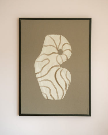 X - Large Wall Art Vivid Vase Olive Green - Things I Like Things I Love