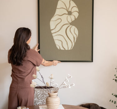 X - Large Wall Art Vivid Vase Olive Green - Things I Like Things I Love