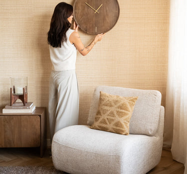 X - Large Wall Clock Veti Wood Mango - Things I Like Things I Love