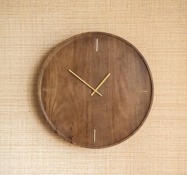 X - Large Wall Clock Veti Wood Mango - Things I Like Things I Love