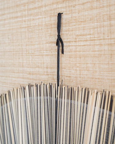 X - Large Wall Fan Black & Beige Bamboo - Things I Like Things I Love