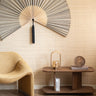XL Wall Fan Black & Beige Bamboo - Things I Like Things I Love