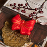 XMAS Ornament Bow Red Glitter - Things I Like Things I Love
