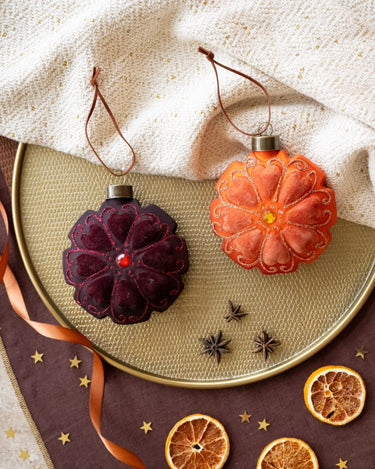 XMAS Ornament Flower Velvet - Things I Like Things I Love