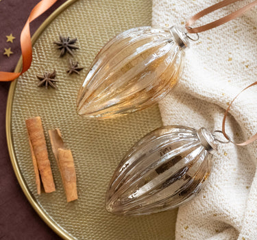 XMAS Ornament Oval Orange - Things I Like Things I Love