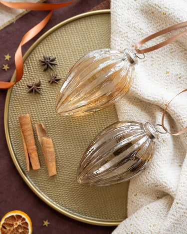 XMAS Ornament Oval Orange - Things I Like Things I Love