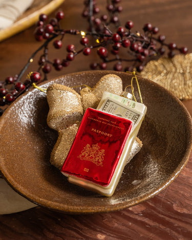 XMAS Ornament Sparkling Bow Gold - Things I Like Things I Love