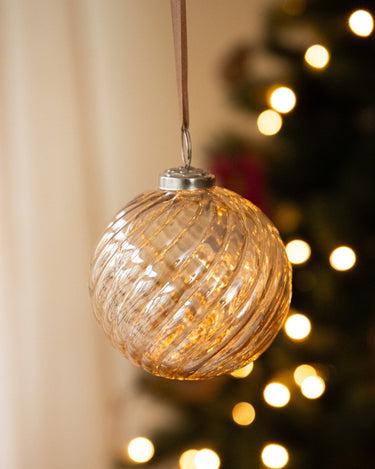 XMAS Ornament Swirl Orange - Things I Like Things I Love