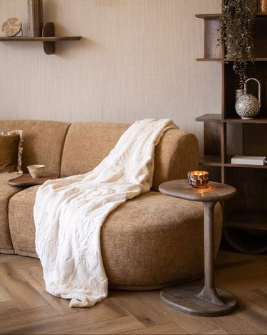 XMAS Plaid Fluffy Trees Ivory - Things I Like Things I Love