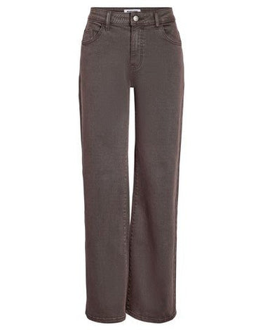 Yolanda Straight Jeans Colored Chocolate Bruin - Things I Like Things I Love