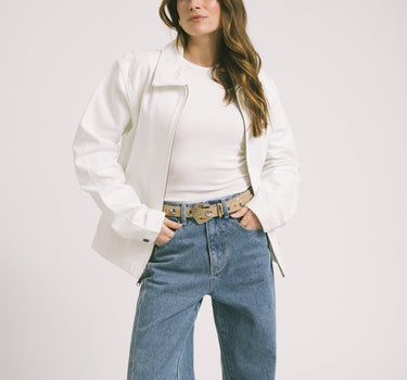 Yves Stud Belt Sand - Things I Like Things I Love