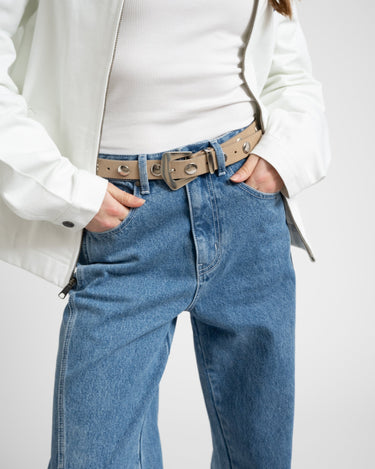 Yves Stud Belt Sand - Things I Like Things I Love